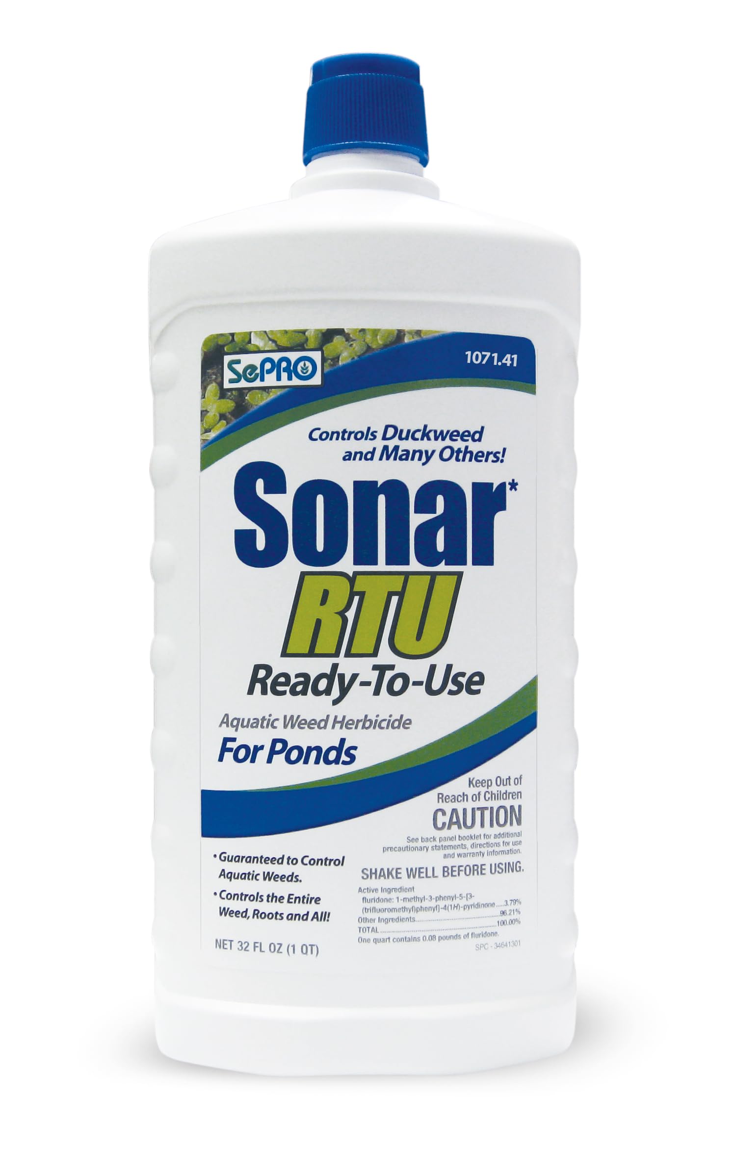 Sonar RTU (Ready-to-Use) Aquatic Herbicide 1 Quart, Systemic Weed Control for Duckweed and More - No Mixing or Equipment Needed - EPA Approved, Season-Long Treatment, Safe for Fish & Wildlife