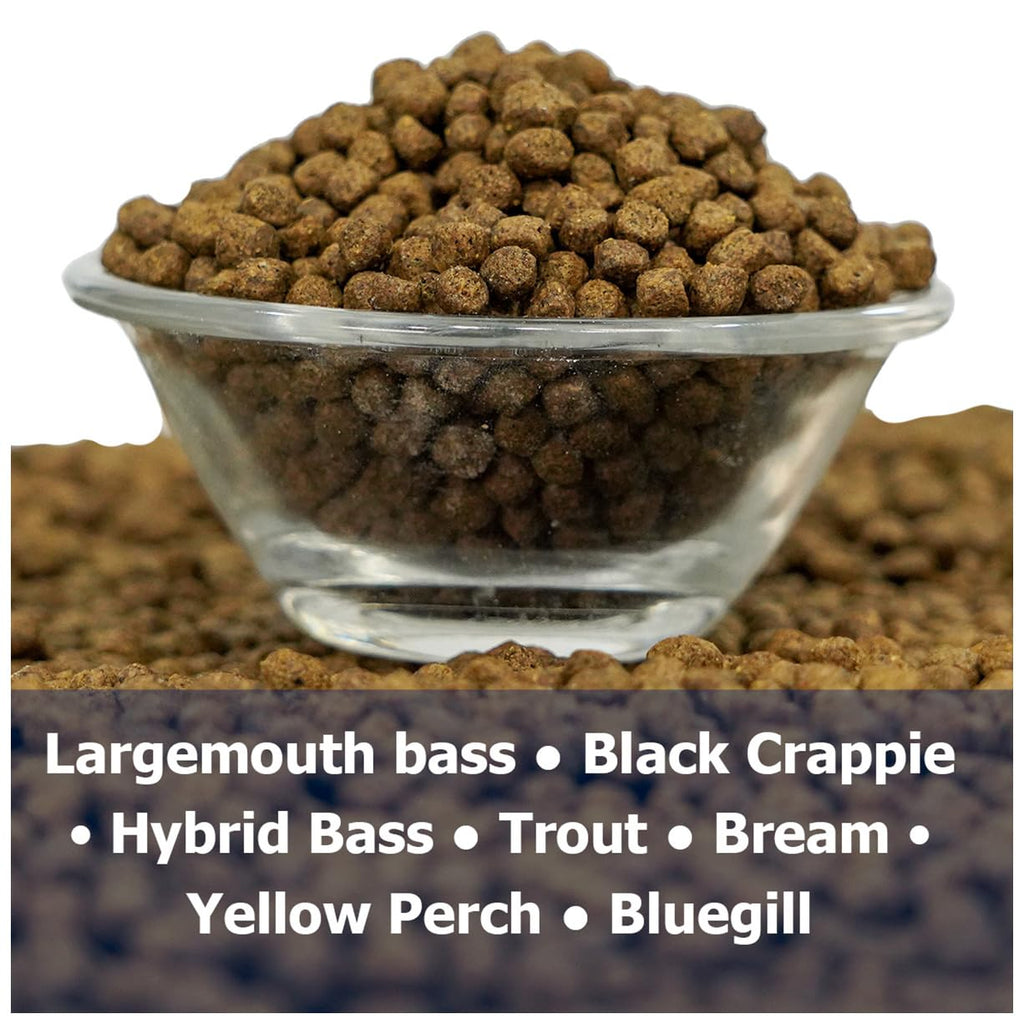 Natural Waterscapes Game Fish Food Variety | 40 lb Bulk Fish Food Pellets | Feed to Bass, Bluegill, Trout, Catfish, Tilapia