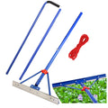 Tough Weed Removal Tool,Weed Cutter ,24" Weed Killer , Aquatic Plant Cutting Tool,11 Foot Three Sections Aluminium Handle ,Aquatic rake with Stainless Steel Blades Shear Cattail, Reed, Lily Pads
